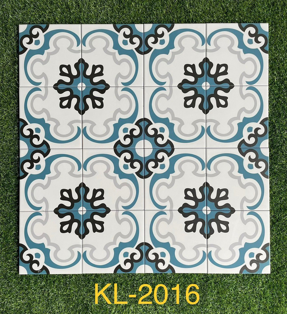 Gạch bông cổ điển màu xanh 20x20 KL2016